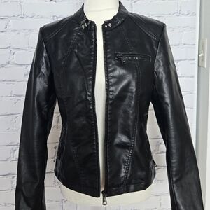 Never Worn Eco-leather Black Jacket